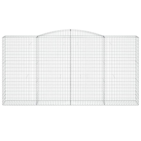 vidaXL Arched Gabion Baskets 5 pcs 400x50x200/220 cm Galvanised Iron
