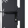 vidaXL Garden Gate Anthracite 100x100 cm Steel Bamboo Design