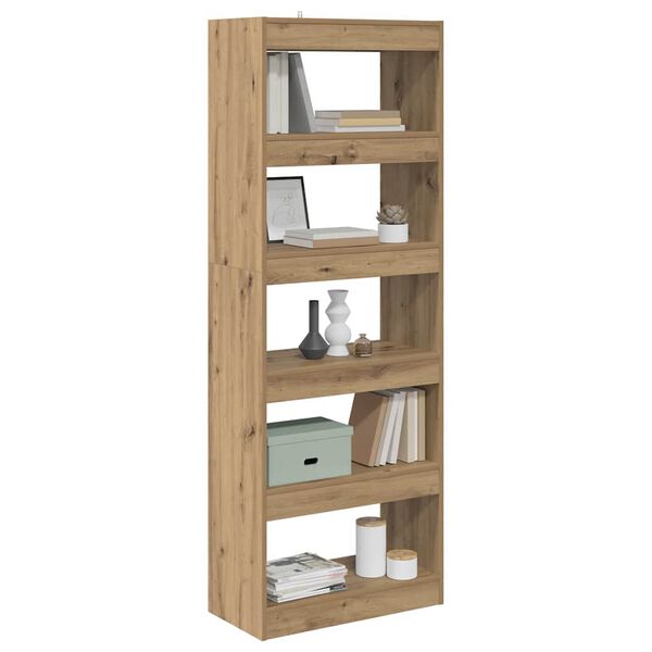 vidaXL Book Cabinet Artisan oak 60 x 30 x 166 cm Engineered wood