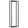 vidaXL Firewood Rack Black 50x20x150 cm Steel