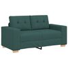 vidaXL Sofa 3 pcs Dark Green Fabric