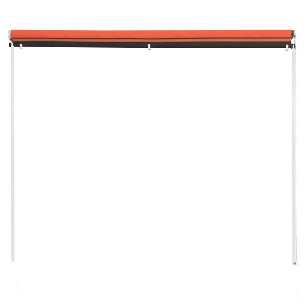 vidaXL Retractable Awning 150x150 cm Orange and Brown