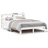 vidaXL Bed Frame with Headboard without Mattress White 150x200 cm