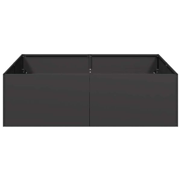 vidaXL Planter Black 100x100x30 cm Steel
