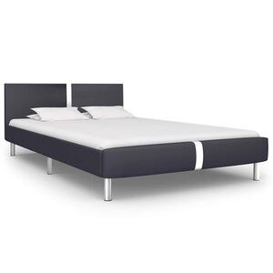 vidaXL Bed Frame | Black | Powder-coated iron | Double | Durable | Bed Frame