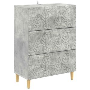 vidaXL Drawer Cabinet Concrete Grey 66 x 34.5 x 90 cm Engineered Wood