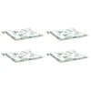 vidaXL Chair Cushions 4 pcs Leaf Pattern 50x50x4 cm Fabric