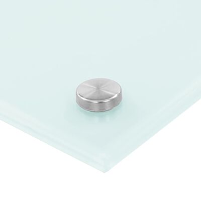 vidaXL Kitchen Backsplash White 100x50 cm Tempered Glass