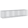 vidaXL Gabion Basket with Cover 450x100x100 cm Galvanised Iron