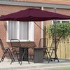 vidaXL Umbrella Bordeaux Red 351 x 250 x 260 cm