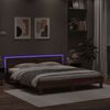 vidaXL Bed Frame with LED without Mattress Brown Oak 200x200 cm