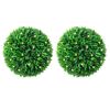 vidaXL Artificial Boxwood Balls with LED Lights 2 pcs Green 38 cm