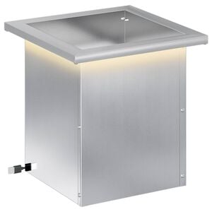 vidaXL Garden Planter with LED Silver 30 x 30 x 30 cm Galvanised Steel