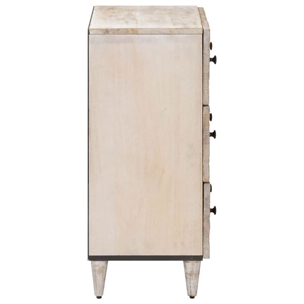 vidaXL Storage Sideboard White 60 x 33.5 x 75 cm Solid Mango Wood