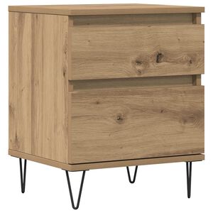 vidaXL Bedside Cabinet Artisan Oak 40x35x50 cm Engineered Wood