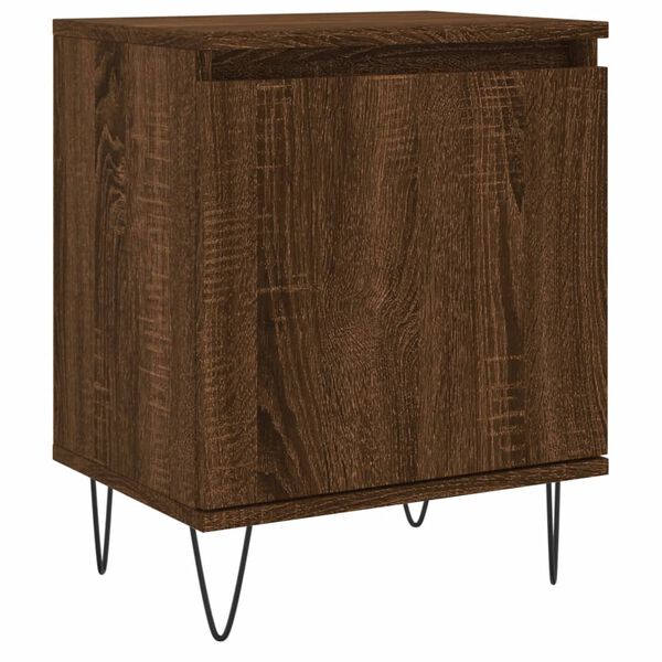 vidaXL Bedside Cabinet Brown Oak 40x30x50 cm Engineered Wood