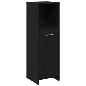 vidaXL Bathroom Furniture Set 4 pcs Black Oak Engineered wood