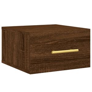vidaXL Wall-mounted Bedside Cabinet Brown Oak 35x35x20 cm