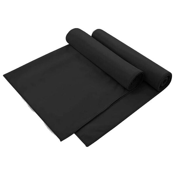 vidaXL Outdoor Chair Towels 2 pcs Black 130 x 60 cm