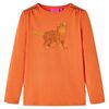 vidaXL Kids' T-shirt with Long Sleeves Burnt Orange 116