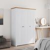 vidaXL 3-Door Wardrobe White 118x50x171.5 cm Pine Panama Range