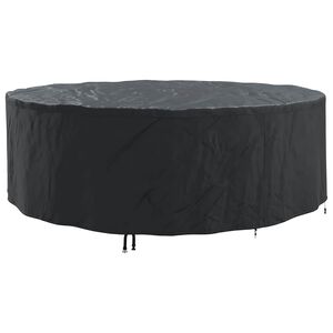 vidaXL Furniture Cover 279 x 279 x 71 cm 600D Oxford Fbric Round Black