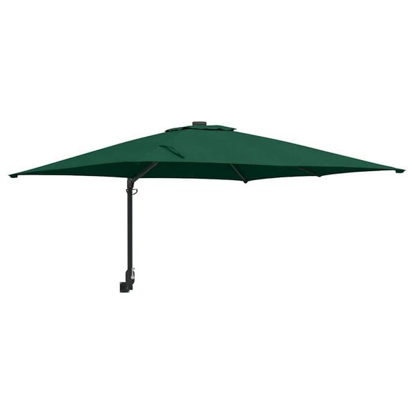 vidaXL Garden Parasol Green and Black 248.5 x 247.5 x 160 cm