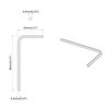 vidaXL Hex Key 2 pcs Silver 32 x 86 mm Steel