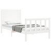vidaXL Bed Frame without Mattress White 90x200 cm Solid Wood Pine