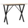vidaXL Dining Table X-Frame 100x50x75 cm Solid Wood Pine and Steel