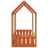 vidaXL Kids' House Bed Frame Wax Brown 70x140 cm Solid Wood Pine