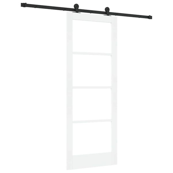 vidaXL Sliding Door ORKDAL White and Black 78 x 202 cm