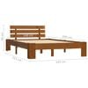vidaXL Bed Frame without Mattress Honey Brown 140x200cm Solid Wood Pine