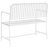 vidaXL Garden Bench Plain White 103.5 x 51.5 x 90 cm Steel
