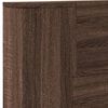 vidaXL Headboard Cabinet with LED Brown Oak 220x16.5x103.5 cm