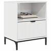 vidaXL Bedside Cabinet with Drawer High gloss white 49 x 36 x 61 cm