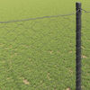 vidaXL Hexagon Fence Grey 1.6 x 100 m PVC