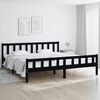 vidaXL Bed Frame without Mattress Black Solid Wood 160x200 cm