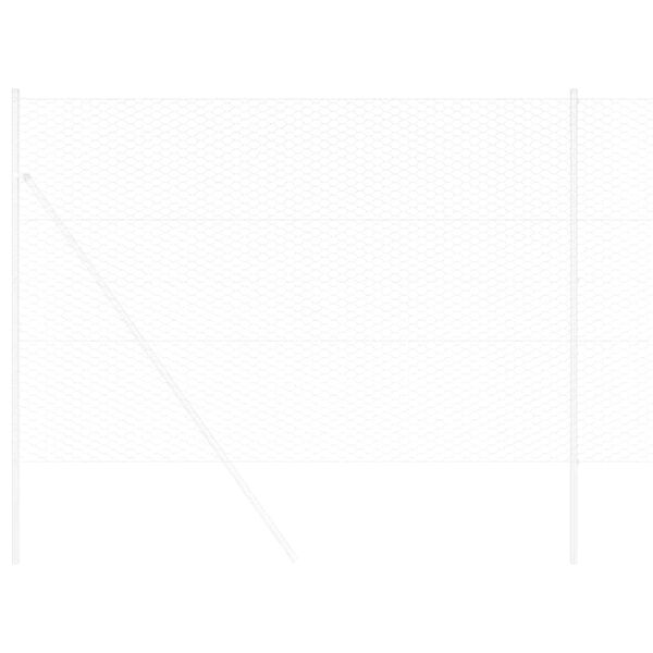 vidaXL Hexagon Fence Silver 1.5 x 10 m Galvanised steel