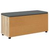 vidaXL Hall Bench with Cushion Plain Sonoma Oak 100 x 38 x 46 cm