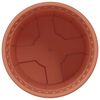 vidaXL Round Flower Pot 24 pcs Brick Red &Oslash; 12.5 x 10 cm Plastic