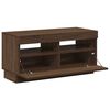 vidaXL TV Cabinet with LED Lights Brown Oak 80x35x40 cm