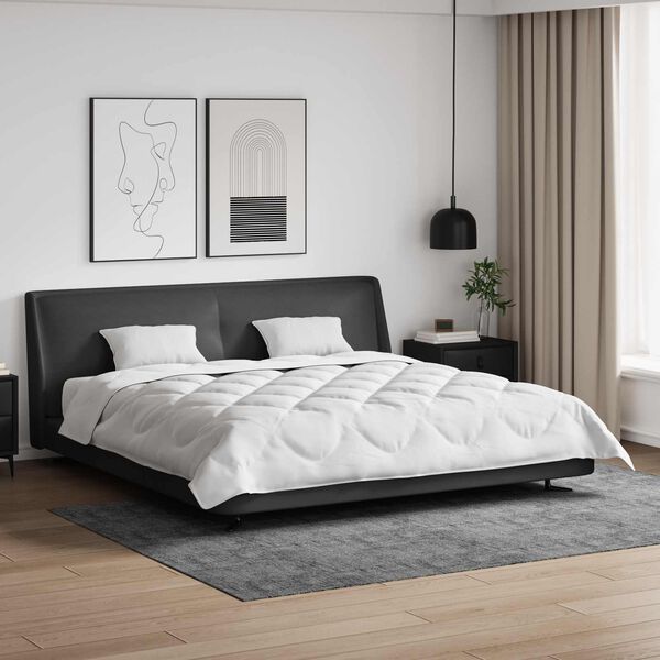 vidaXL Duvet with Pillow 3 pcs White Microfiber