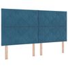 vidaXL Headboard Height Adjustable Dark blue 180 cm Velvet