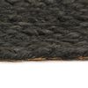 vidaXL Braided Rug Reversible Anthracite and Natural 120 cm Jute Round