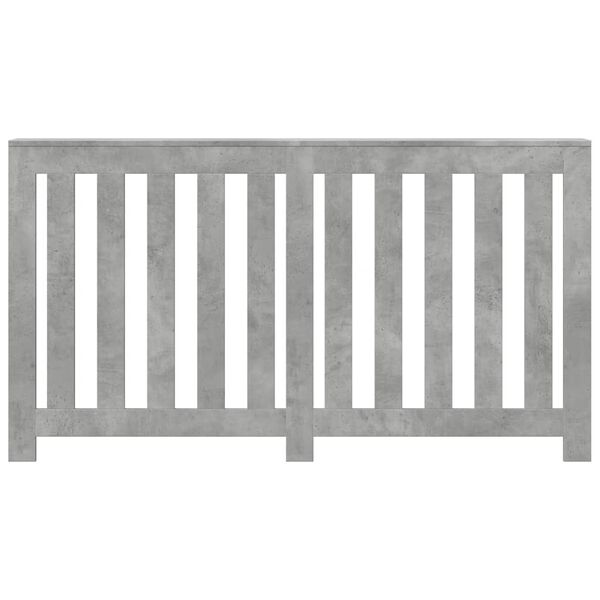 vidaXL Radiator Cover Concrete Grey 149x20x82 cm Engineered Wood