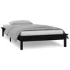 vidaXL LED Bed Frame without Mattress Black 90x190 cm Single Single Solid Wood