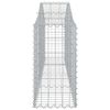 vidaXL Arched Gabion Baskets 2 pcs 200x30x60/80 cm Galvanised Iron