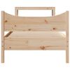 vidaXL Bed Frame with Headboard 90x200 cm Solid Wood Pine