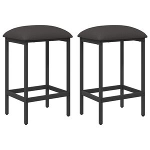 vidaXL Bar Stool 2 pcs Dark Grey 40 x 32 x 74 cm Engineered Wood